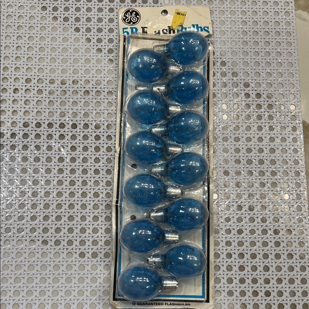 GE Blue Vintage Flashbulbs Pack Never Opened